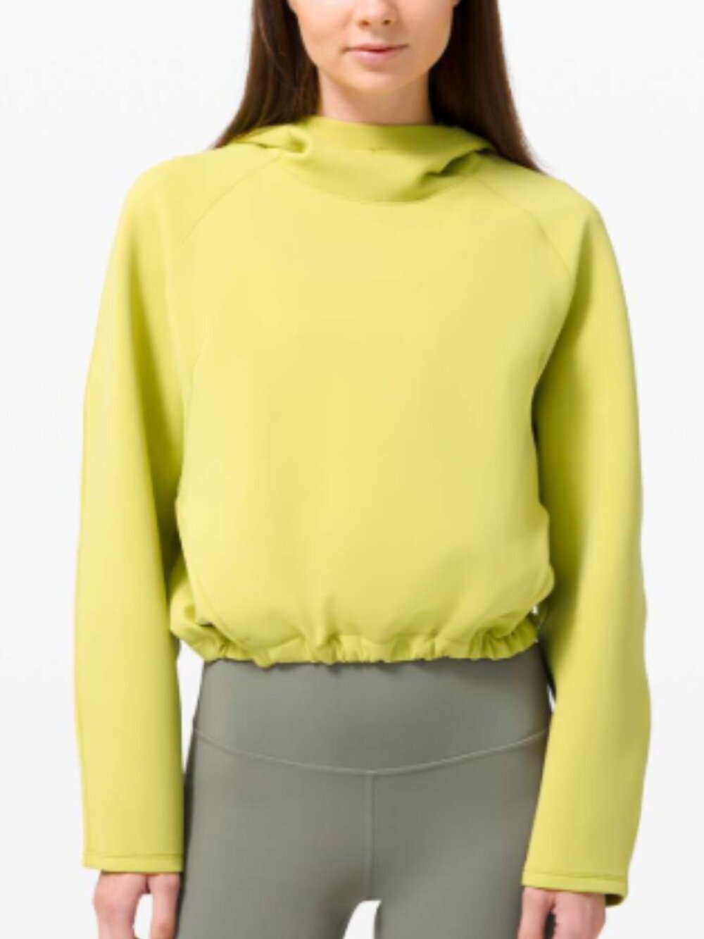 LULULEMON AirWrap Pullover Hoodie Yellow Pear size 4